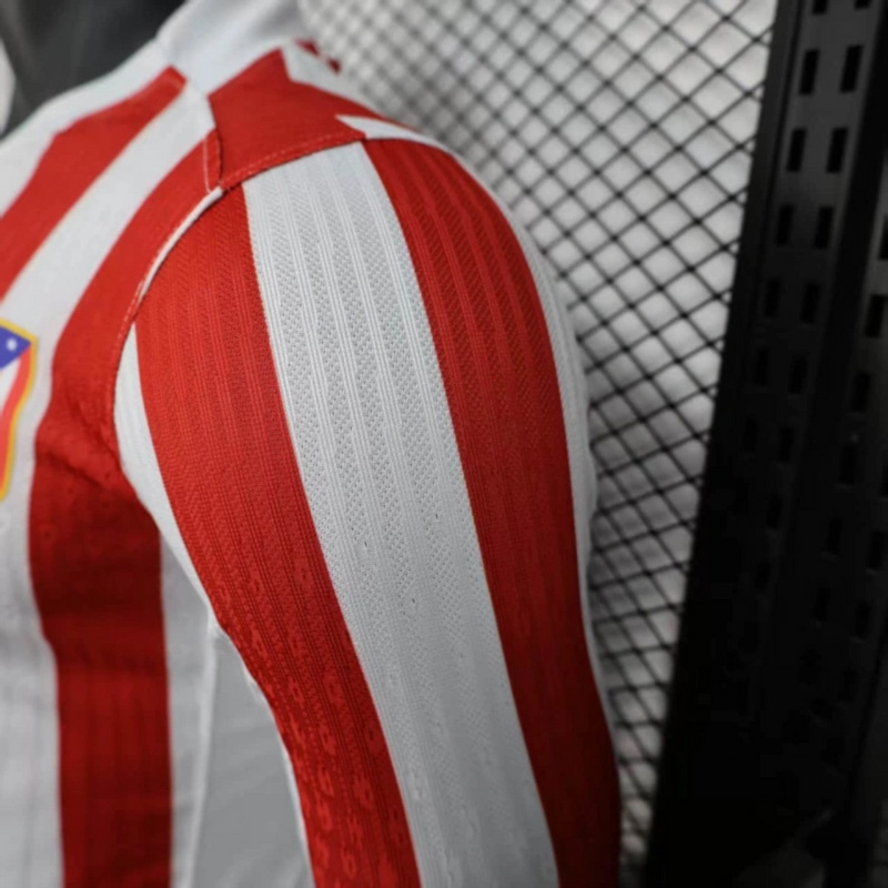 2025/26 Atletico Madrid home Long Sleeve Jersey Player Version