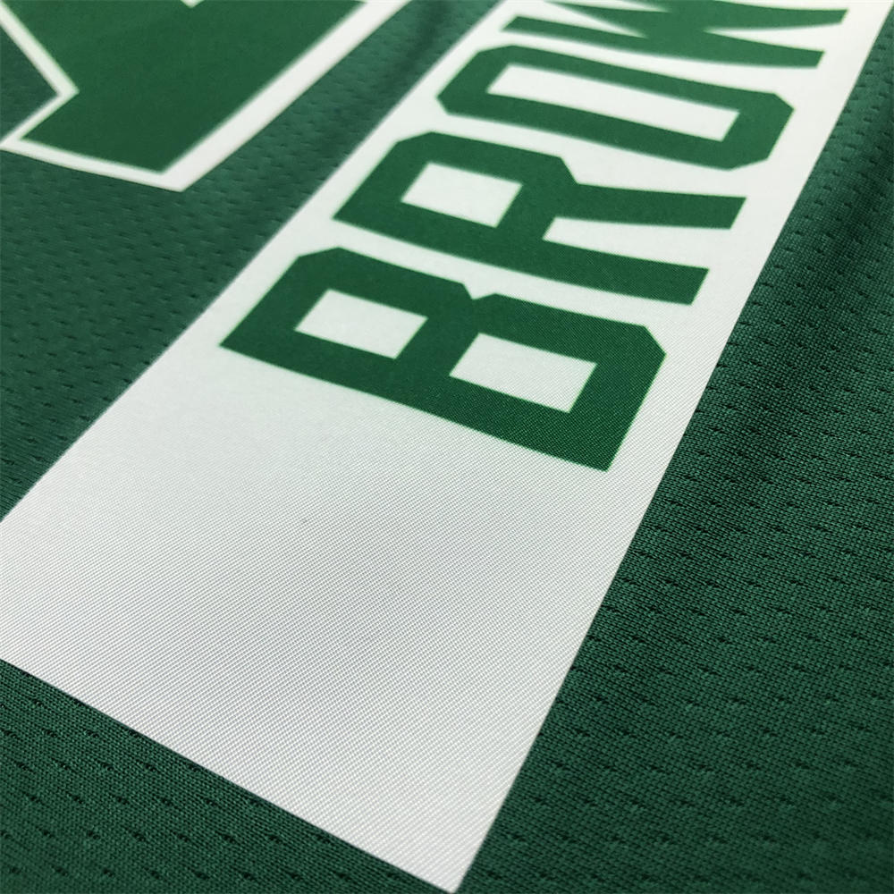 NBA Boston Celtics Round Neck 75th anniversary Green Jersey BROWN#7 S-XXL