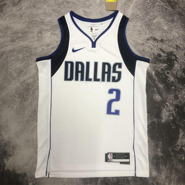 NBA Dallas Mavericks V-Neck White Jersey IRVING#2 S-XXL