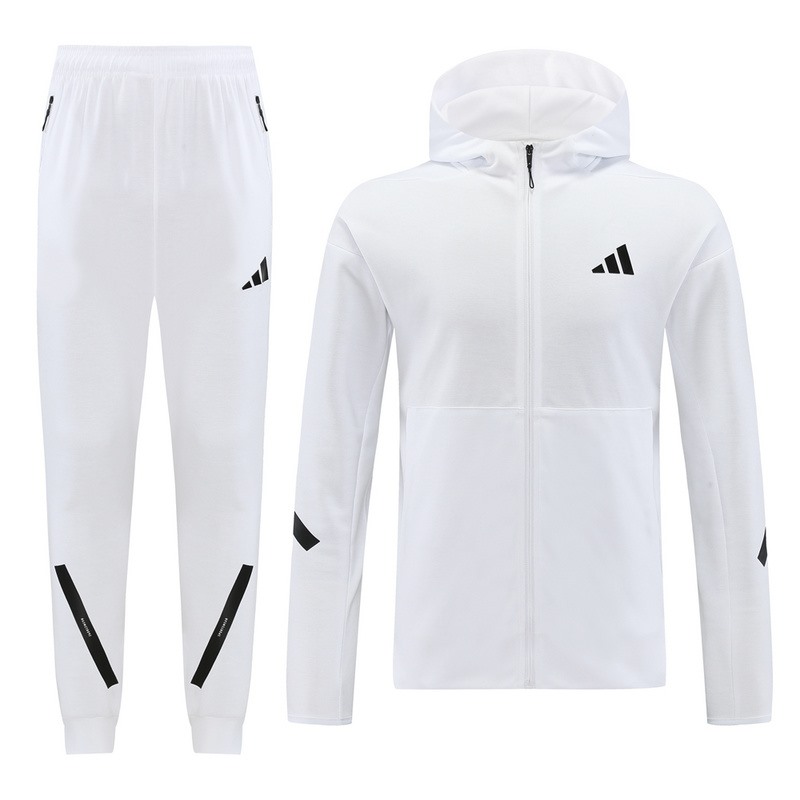 2024 Nike White Hoodie Jacket Kit Set Football Team Shirt Sports Fashion