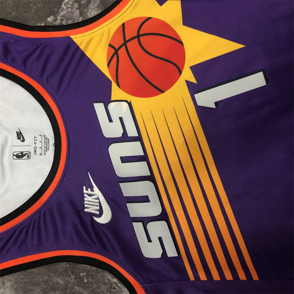 NBA Phoenix Suns Round Neck Purple Retro Style jersey S-XXL