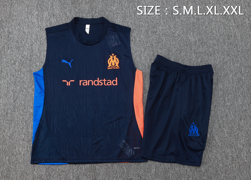 24/25 Marseilles Royal blue Training Set Shirt and Shorts