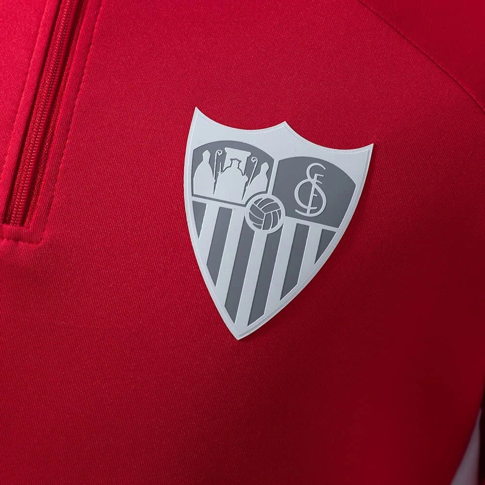 2025/26 Sevilla Half-Pull long Sleeve Red Hoodie