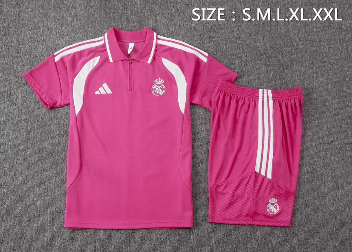 2026 Real Madrid Pink Training Set Shirt and Shorts