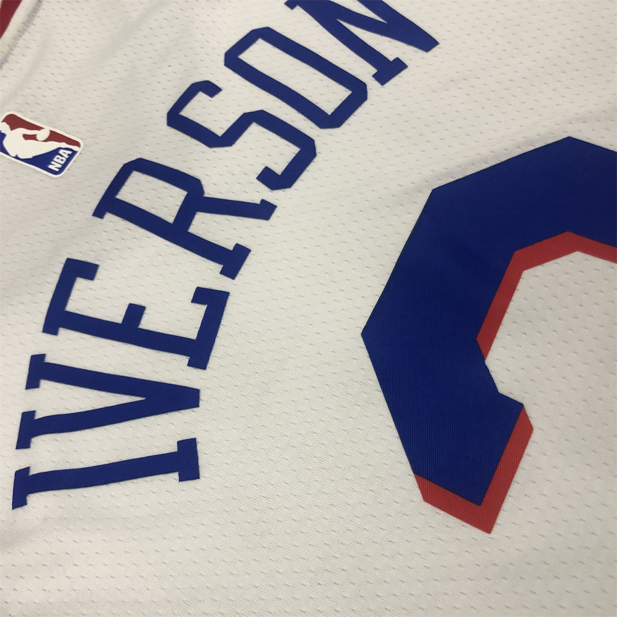 NBA Philadelphia 76ers V-Neck White Jersey IVERSON#3 S-XXL