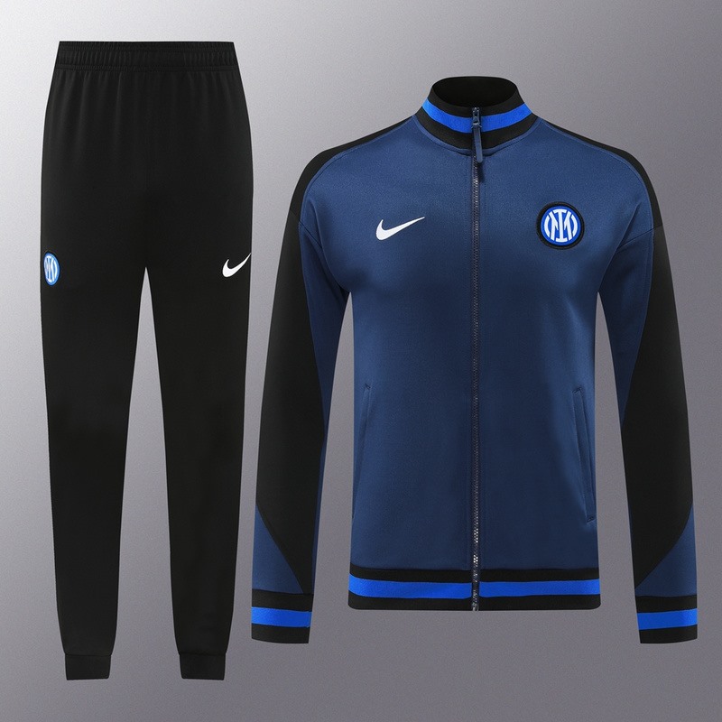 2024 Inter Milan Deep Blue Jacket Training Suit Set Football Team Shirt Sports Fashion
