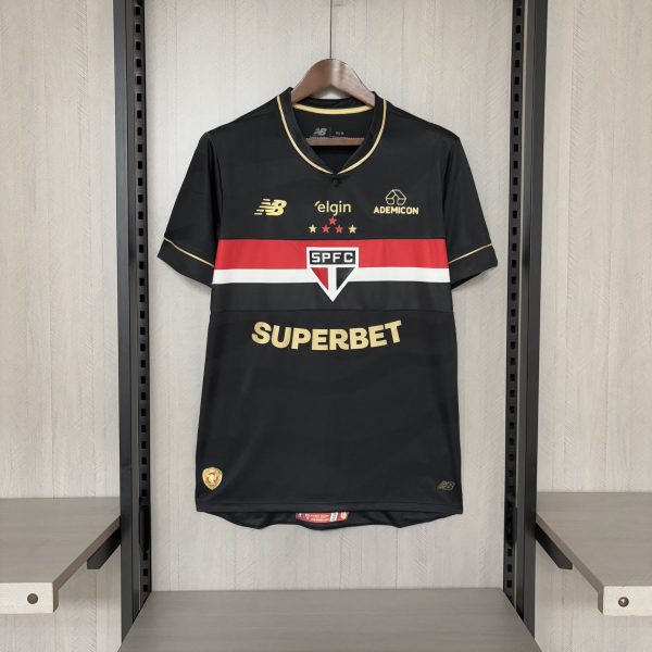 2025/26 Sao Paulo Second Away Black jersey Fan Version