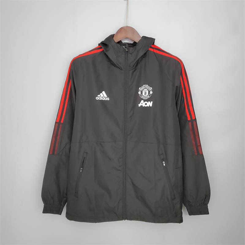 21/22 Windbreaker Manchester United Black Sport Unifom jersey Sport Unifom