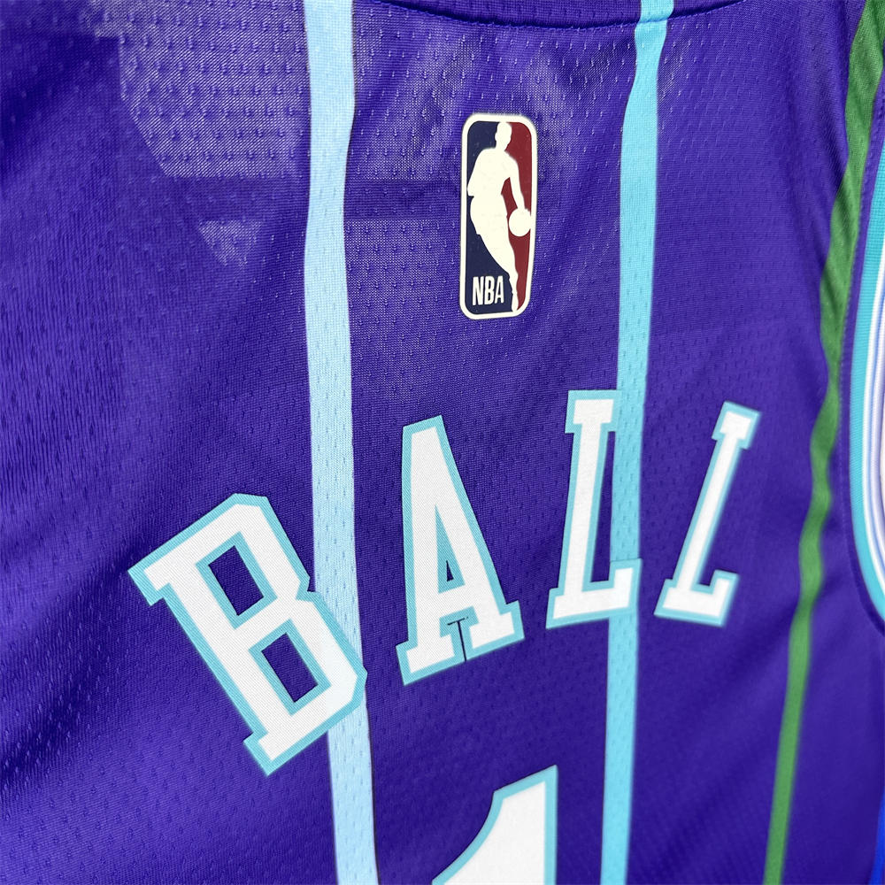 NBA Charlotte Hornets BALL#1 2019/20 Jordan Brand Purple Statement Edition Swingman Jersey S-XXL