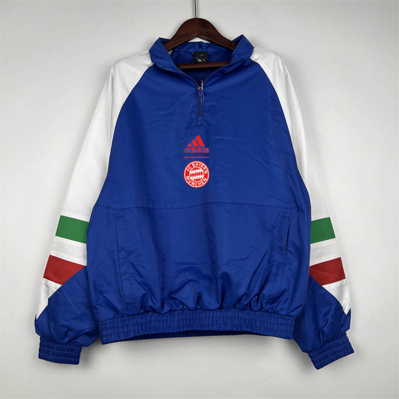 23/24 Windbreaker Bayern Munich Blue Sport Unifom jersey Sport Unifom