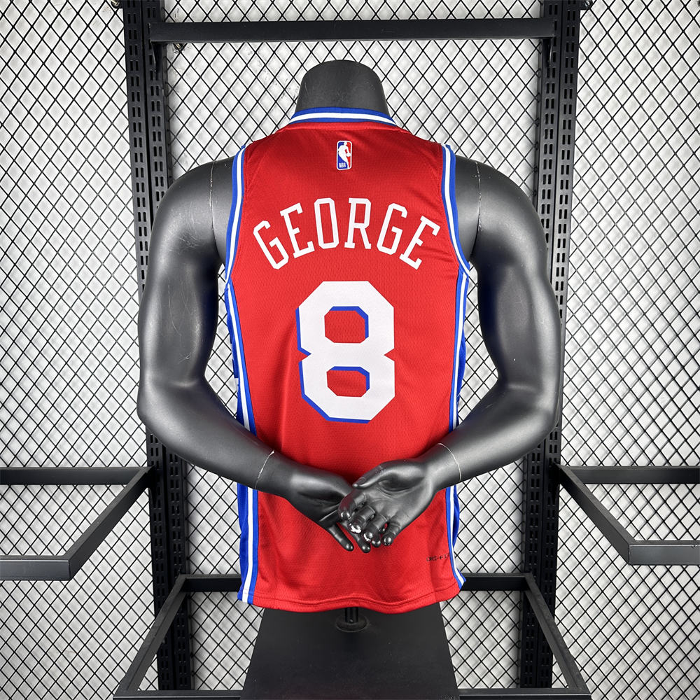 NBA Philadelphia 76ers GEORGE#8 2022/23 Jordan Brand Red Statement Edition Swingman Jersey S-XXL
