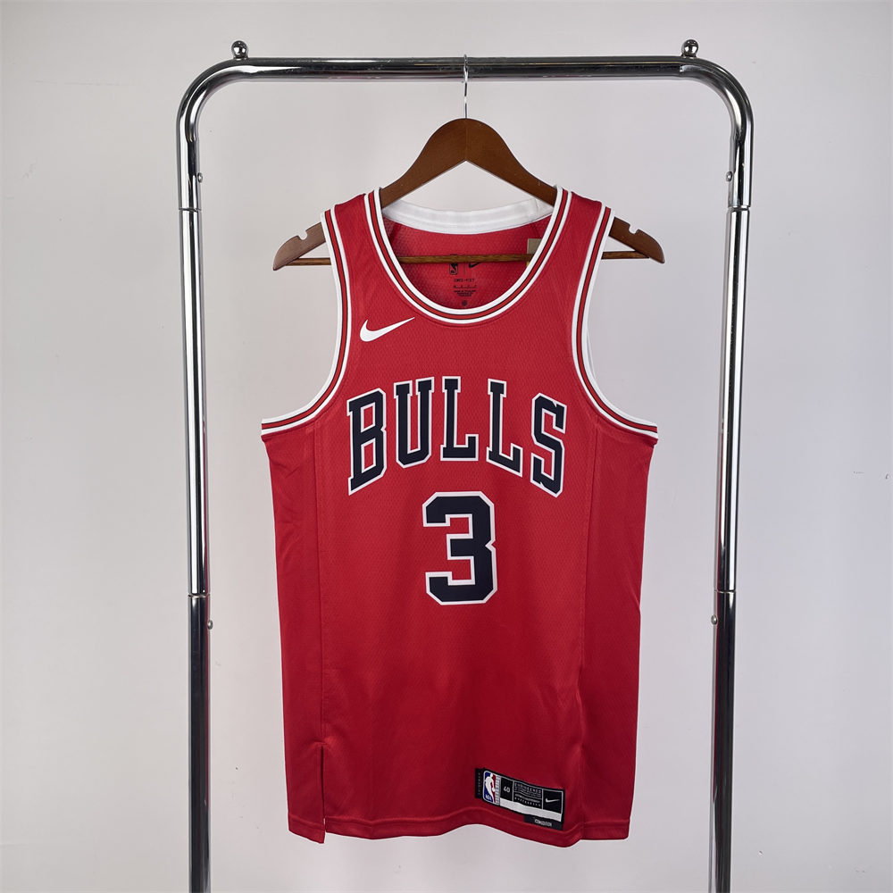 NBA Chicago Bulls WADE#3 2022/23 Red Icon Edition Swingman Jersey S-XXL