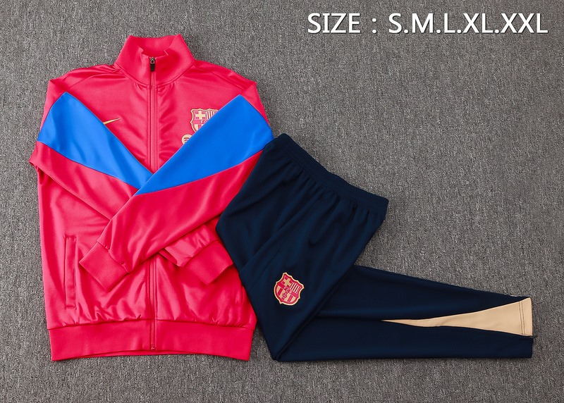2024 Barcelona Red Jacket Training Suit Set Football Team Shirt Sports Fashion