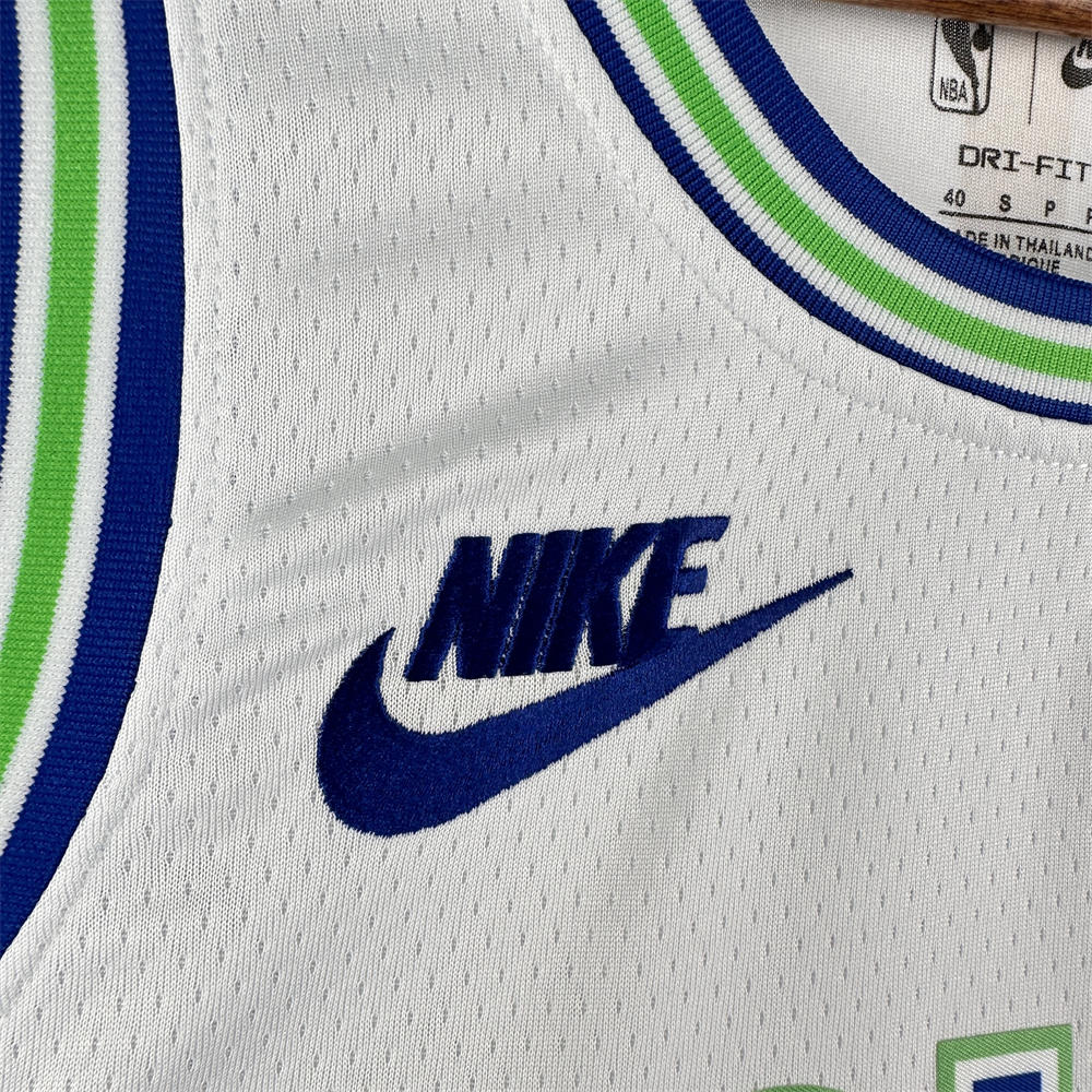 NBA Minnesota Timberwolves Retro Roud White Jersey EDWARDS#5 S-XXL
