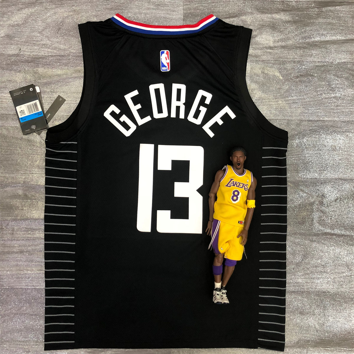 NBA Los Angeles Clippers V neck Black Jersey GEORGE#13 S-XXL