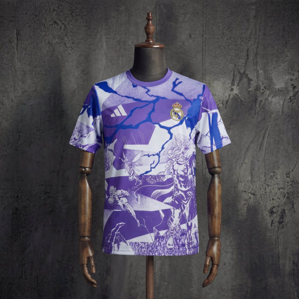 2025/26 Real Madrid Marvel Comics Purple Jersey Fan version