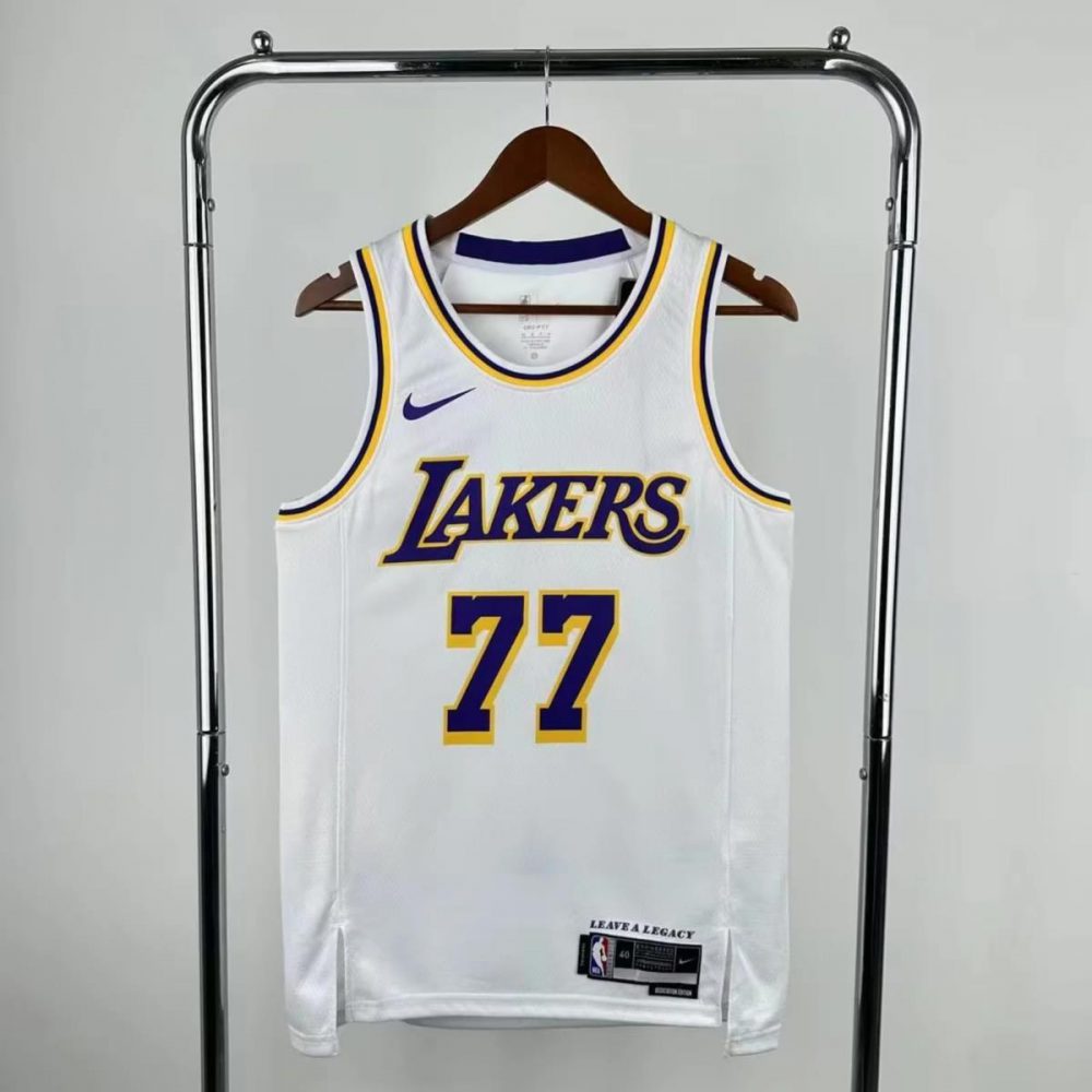 NBA Los Angeles Lakers Dončić#77 2025 White Association Edition Swingman Jersey S-XXL
