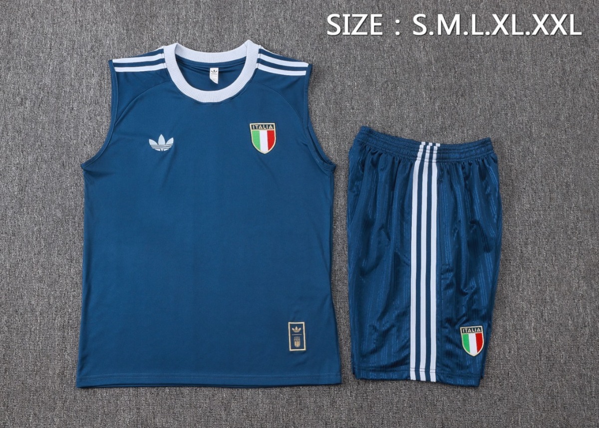 2026 Italy Dark blue Training Set Shirt and Shorts