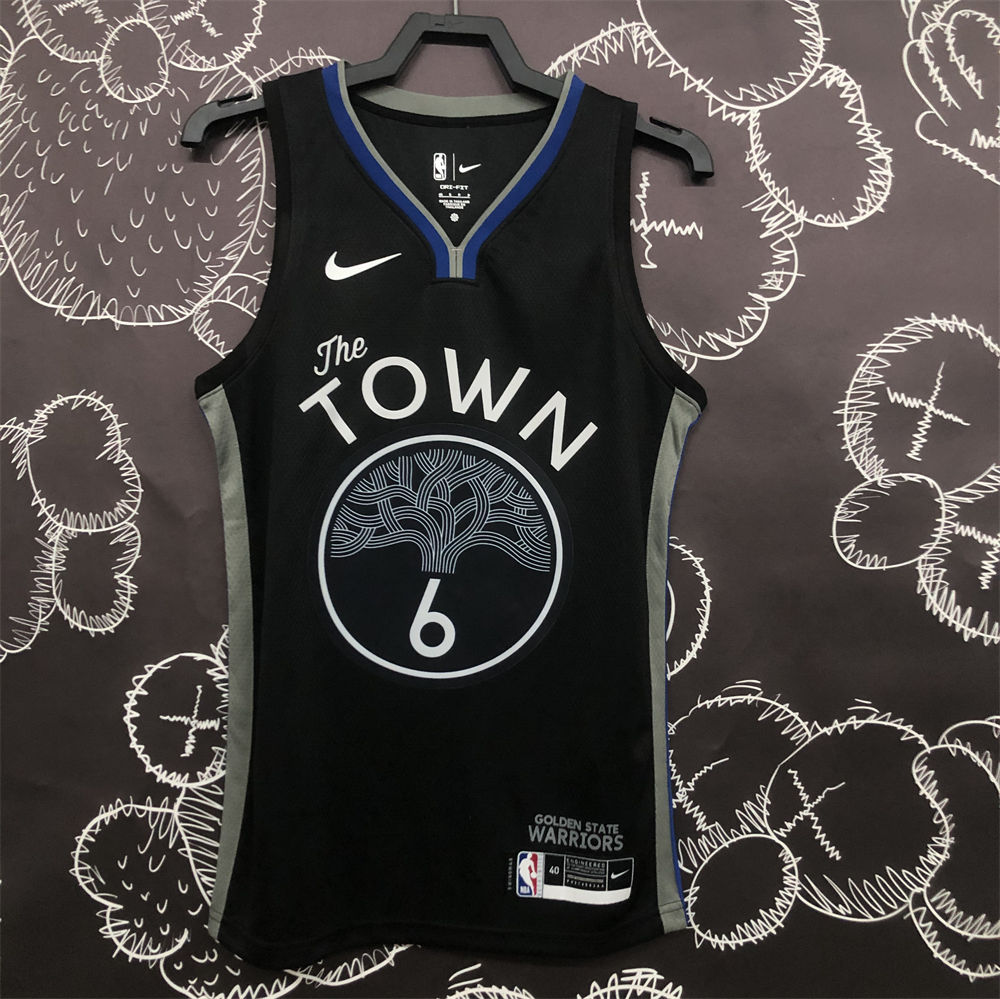 NBA Golden State Warriors V-Neck Black Jersey YOUNG#6 S-XXL