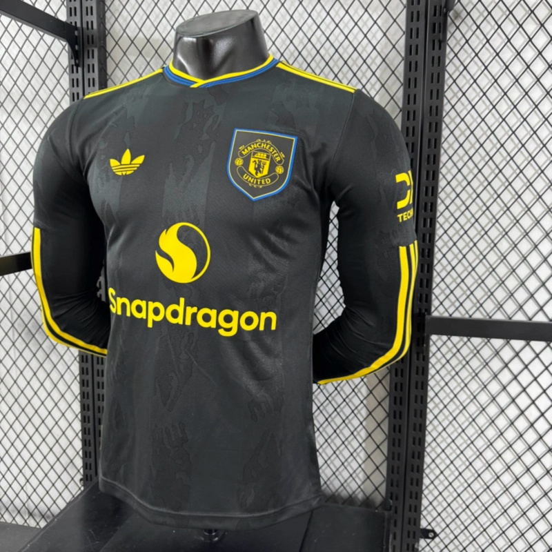 2025/26 Manchester United Second Away Long Sleeve Jersey Player Version