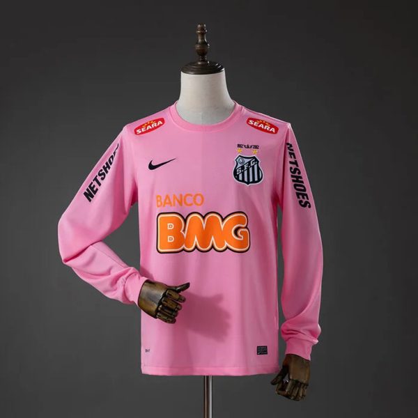 Retro Santos 2012 Pink Jersey Long Sleeve Fan Version