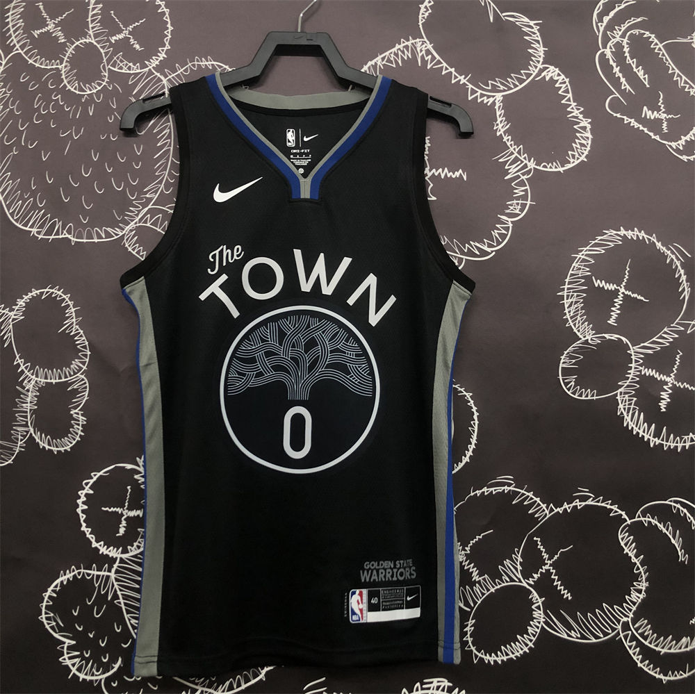 NBA Golden State Warriors V-Neck Black Jersey PAYTON Ⅱ#0 S-XXL