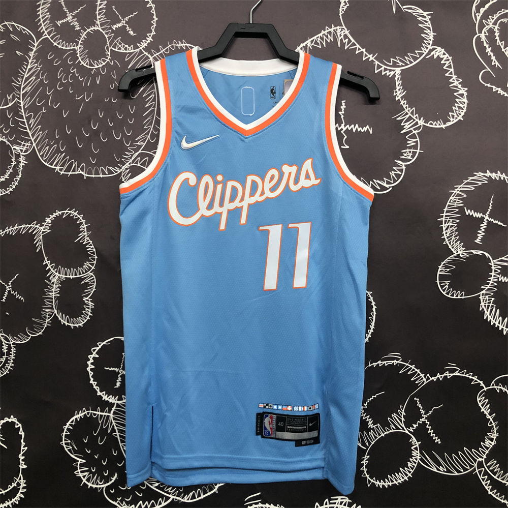 NBA Los Angeles Clippers V-Neck Blue 75th Anniversary Jersey WALL#11 S-XXL