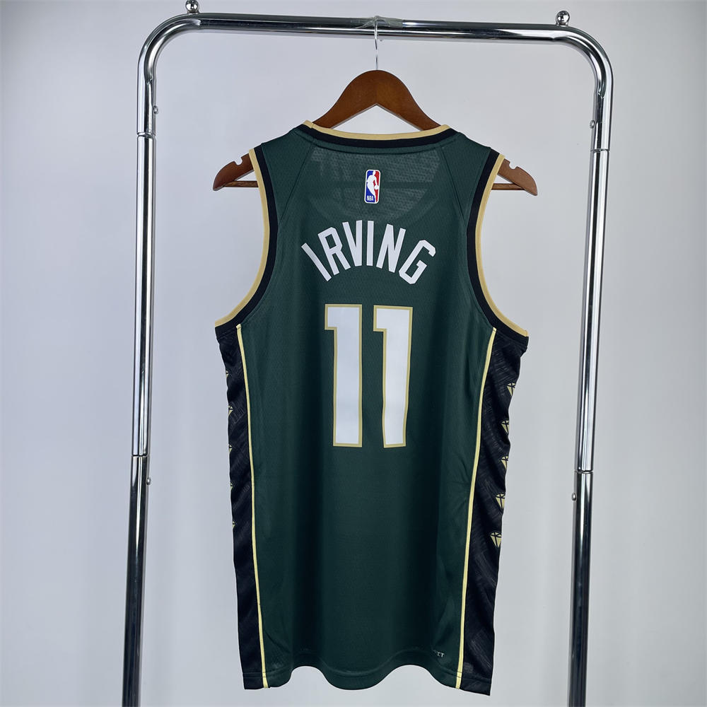 NBA Boston Celtics Round neck Deep Green Jersey IRVING#11 S-XXL