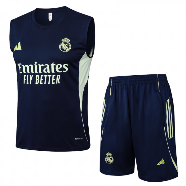 2025/26 Real Madrid blue Training Set Shirt and Shorts