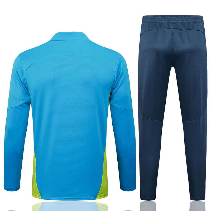 202526 Manchester City Blue Long-sleeved half-pull training kit Football team kit
