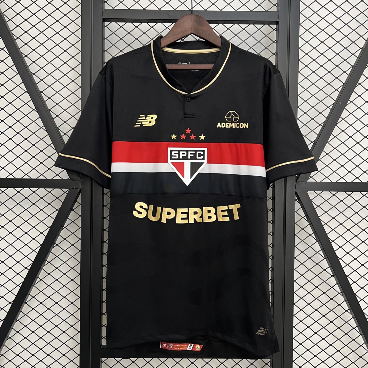 2025/26 Sao Paulo Second Away Black jersey Fan Version