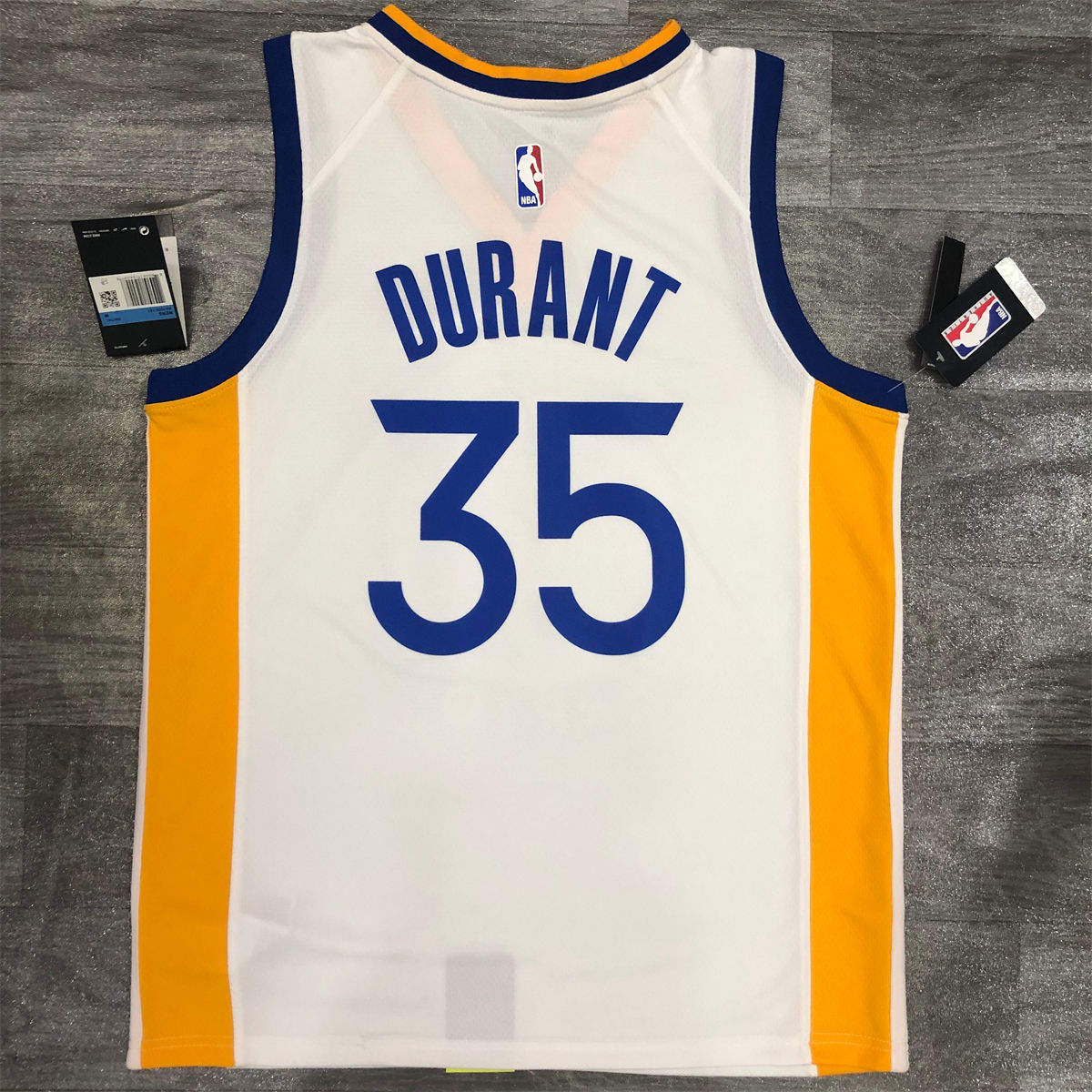 NBA Golden State Warriors V neck White Jersey DURANT#35 S-XXL