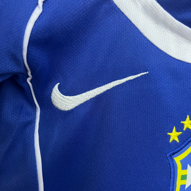 Retro Brazil 2004 Away jersey Kid Kits Size 16-28