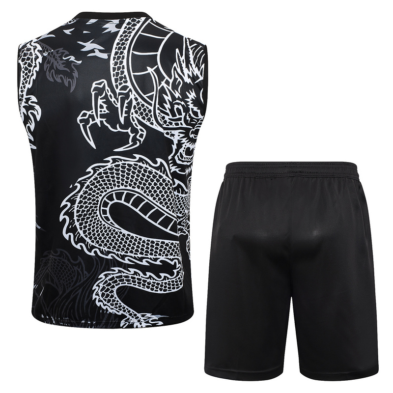 24/25 Real Madrid Black Training Set Shirt and Shorts