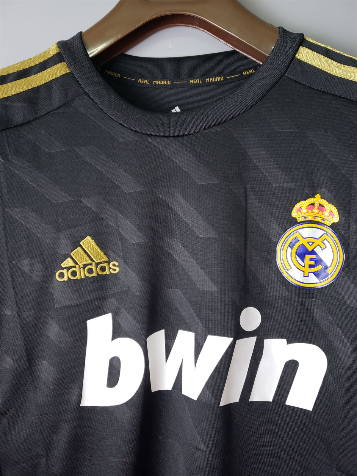 Retro Real Madrid 2012 black jersey Long Sleeves Fan Version