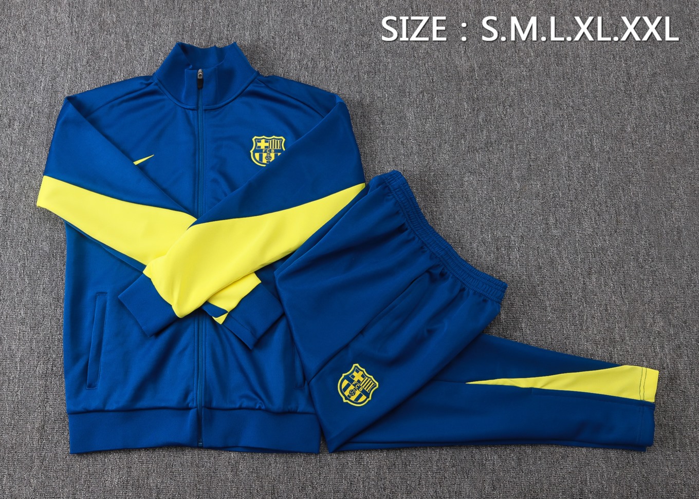 2026 Barcelona Blue Jacket Training Suit Set