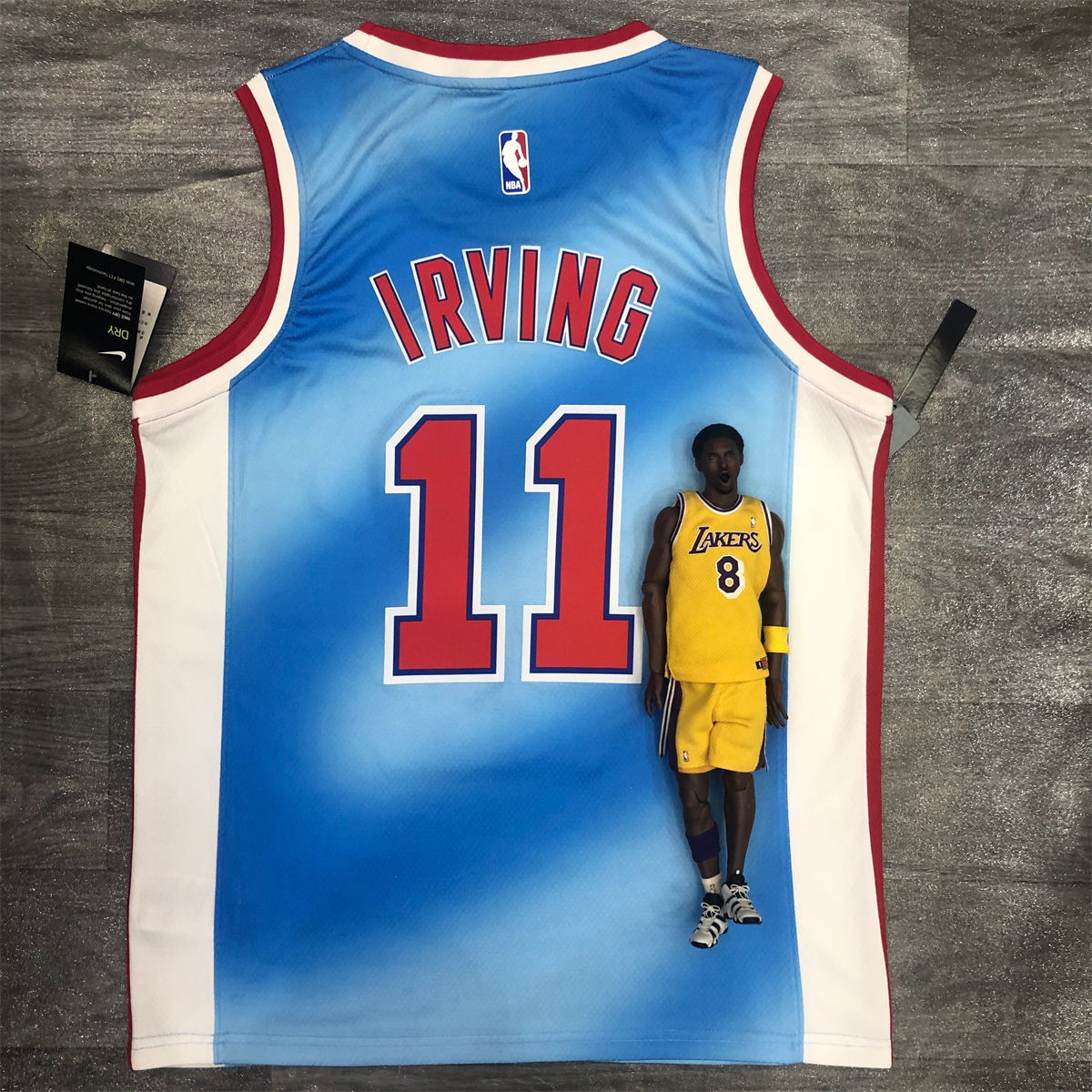 NBA Brooklyn Nets Round neck Blue Jersey IRVING#11 S-XXL