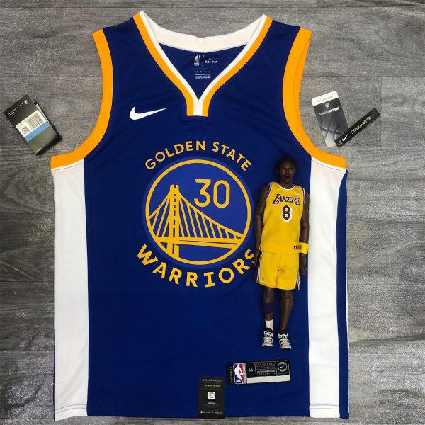 NBA Golden State Warriors V neck Blue Jersey CURRY#30 S-XXL