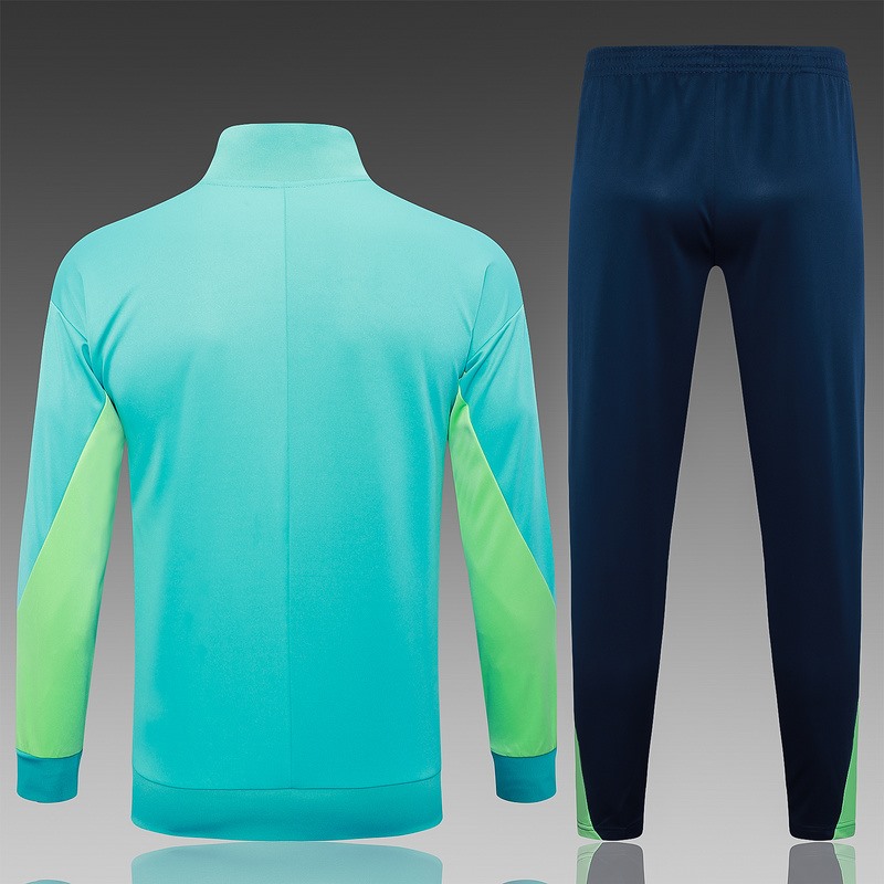 2024 Brazil Blue-Green Jacket Training Suit Set Football Team Shirt Sports Fashion