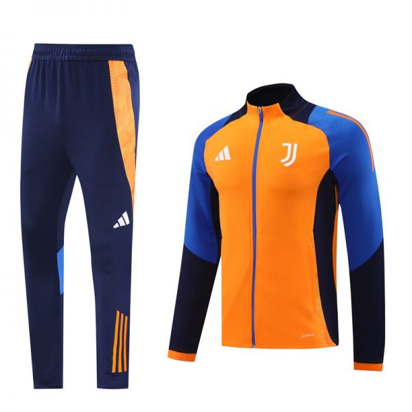 2024 Juventus Orange Jacket Training Suit Set Football Team Shirt Sports Fashion