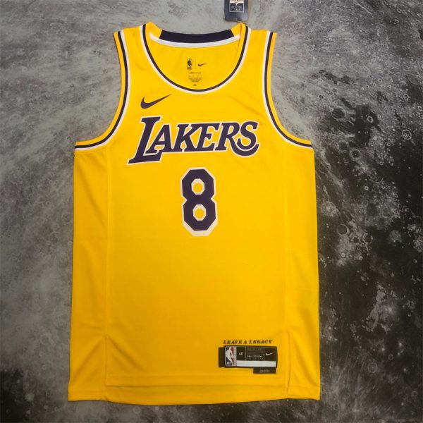 NBA Los Angeles Lakers BRYANT#8 2022/23 Gold Association Edition Swingman Jersey S-XXL