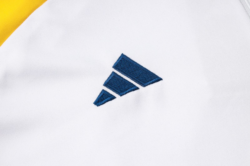 24/25 Real Madrid White Long-sleeved half-pull training kit Football team kit