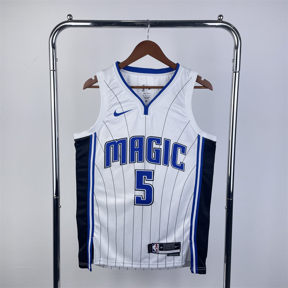 NBA Orlando Magic V-Neck Jersey White BANCHERD#5 S-XXL