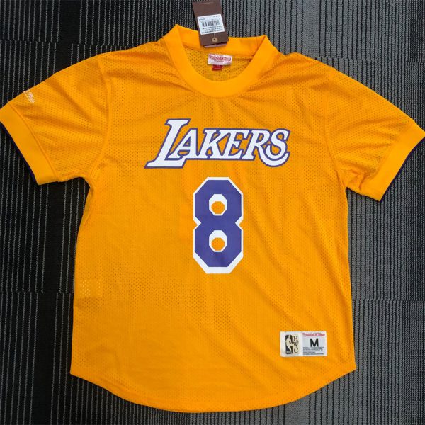 NBA Los Angeles Lakers Mitchellness Jersey Golden BRYANT#8 S-XXL