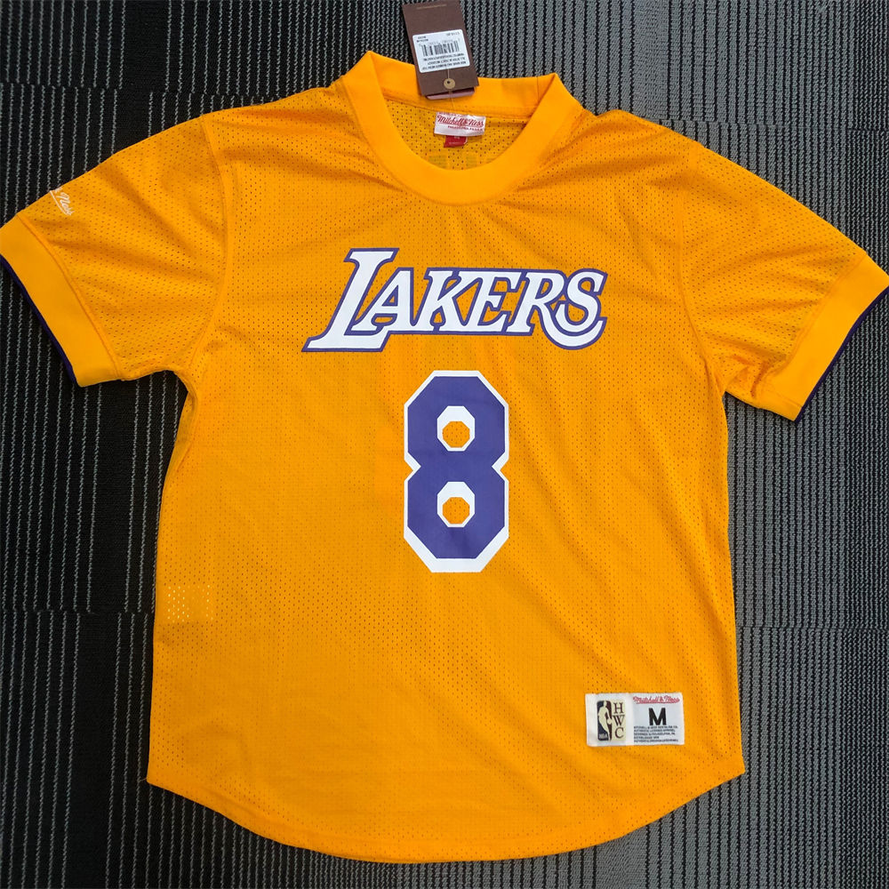 NBA Los Angeles Lakers Mitchellness Jersey Golden BRYANT#8 S-XXL