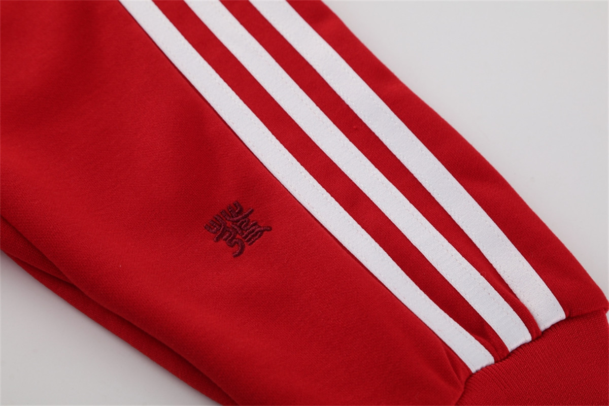 2025 Adidas Red Hoodie Jacket Kit Set Football Team Shirt Sports Fashion