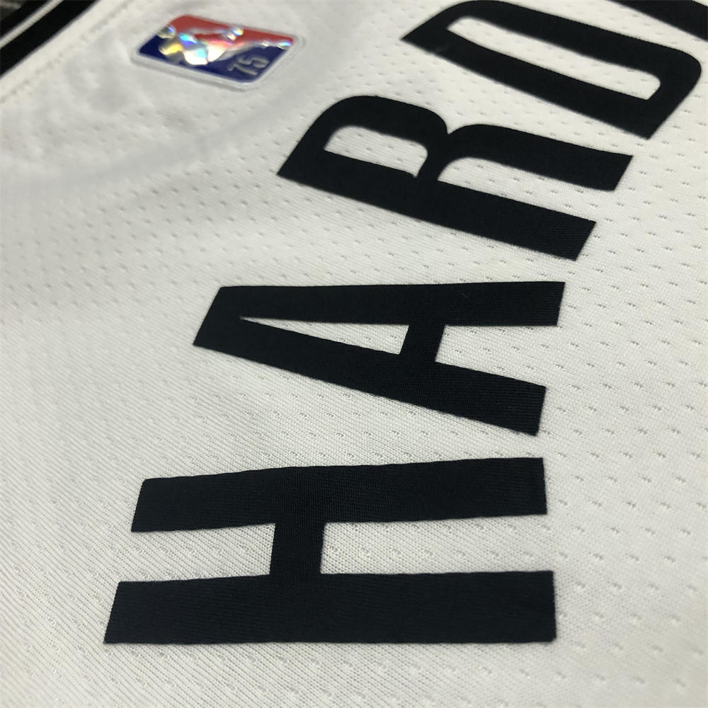 NBA Brooklyn Nets V-Neck White 75th anniversary Jersey HARDEN#13 S-XXL
