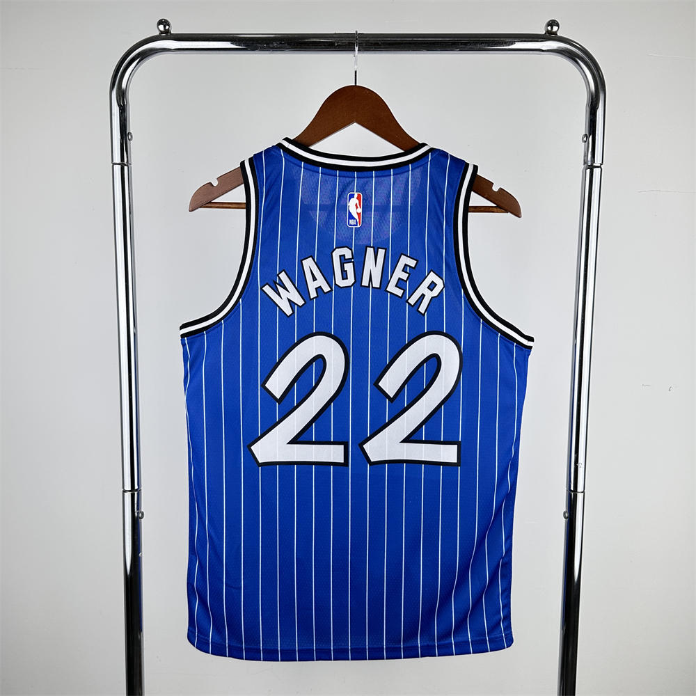 NBA Orlando Magic 2019 Retro Edition Round Neck Blue Jersey WAGNER#22 S-XXL