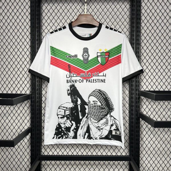 2024/25 CD Palestino White Graffiti Jersey Fan Version