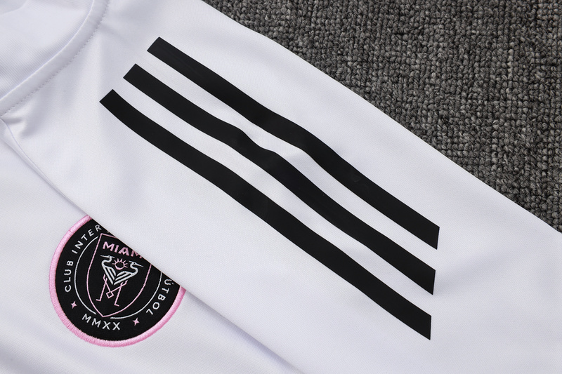 202526 Miami White Long-sleeved half-pull training kit Football team kit